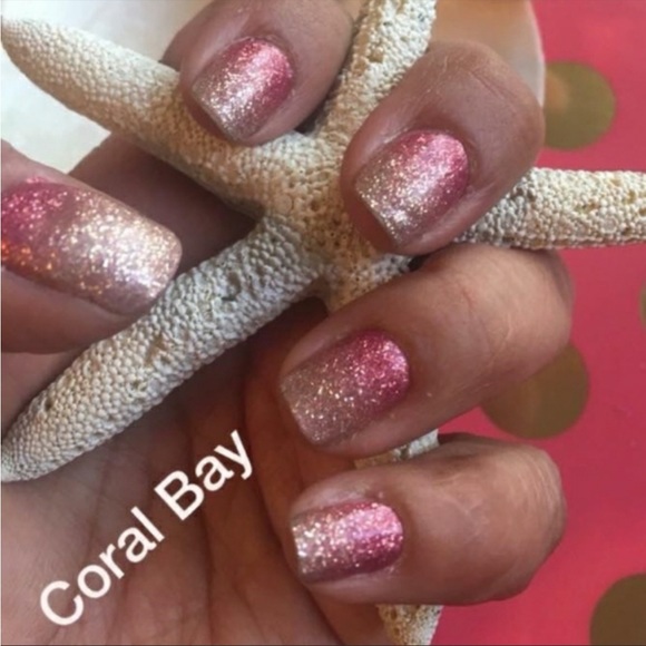 *Retired* Color Street: Coral Bay | Gold Pink Sparkles Glitter Summer Ombre - Picture 6 of 15